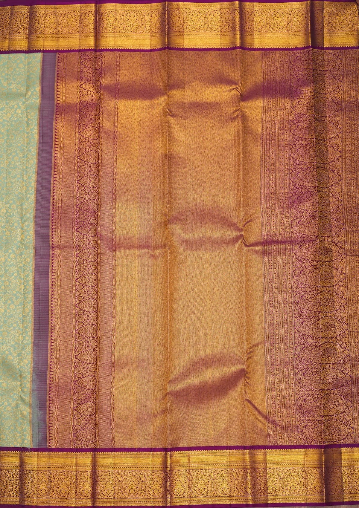 Pista Green Zariwork Pure Silk Saree