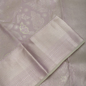 Pista Green Zariwork Pure Silk Saree