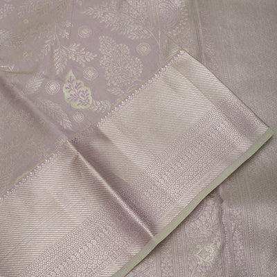 Pista Green Zariwork Pure Silk Saree
