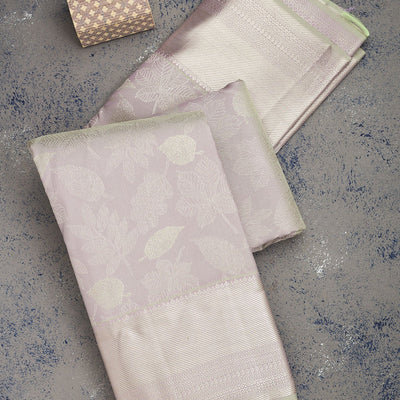 Grey Zariwork Pure Silk Saree