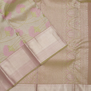 Pista Green Zariwork Pure Silk Saree