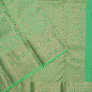Pista Green Zariwork Pure Silk Saree