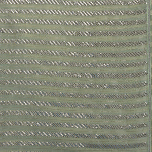 Pista Green Zariwork Semi Crepe Saree