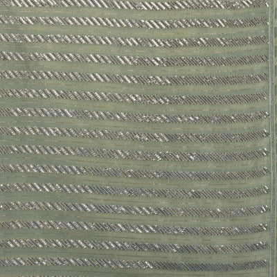 Pista Green Zariwork Semi Crepe Saree