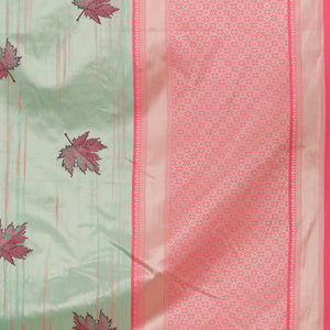 Pista Green Zariwork Soft Silk Saree