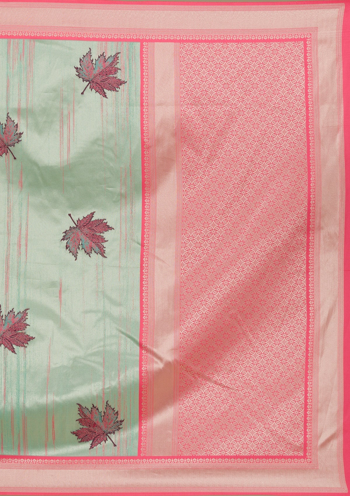 Pista Green Zariwork Soft Silk Saree