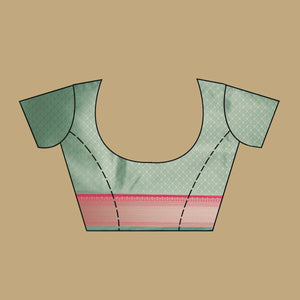 Pista Green Zariwork Soft Silk Saree