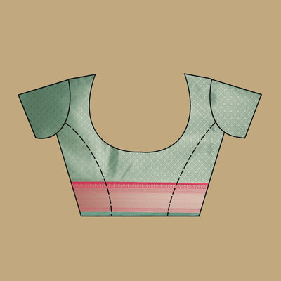 Pista Green Zariwork Soft Silk Saree