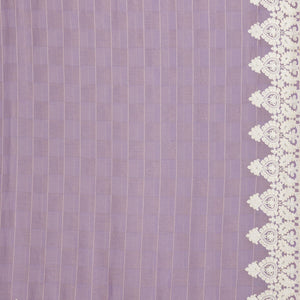 Purple Pearlwork Tissue Saree