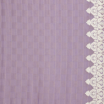 Purple Pearlwork Tissue Saree