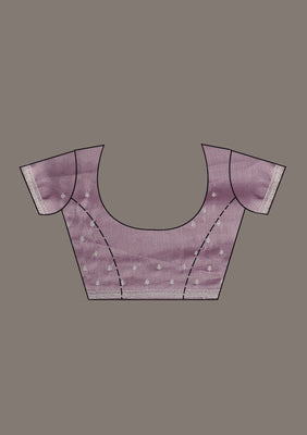 Purple Stonework Chiffon Saree
