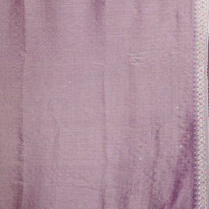 Purple Stonework Chiffon Saree