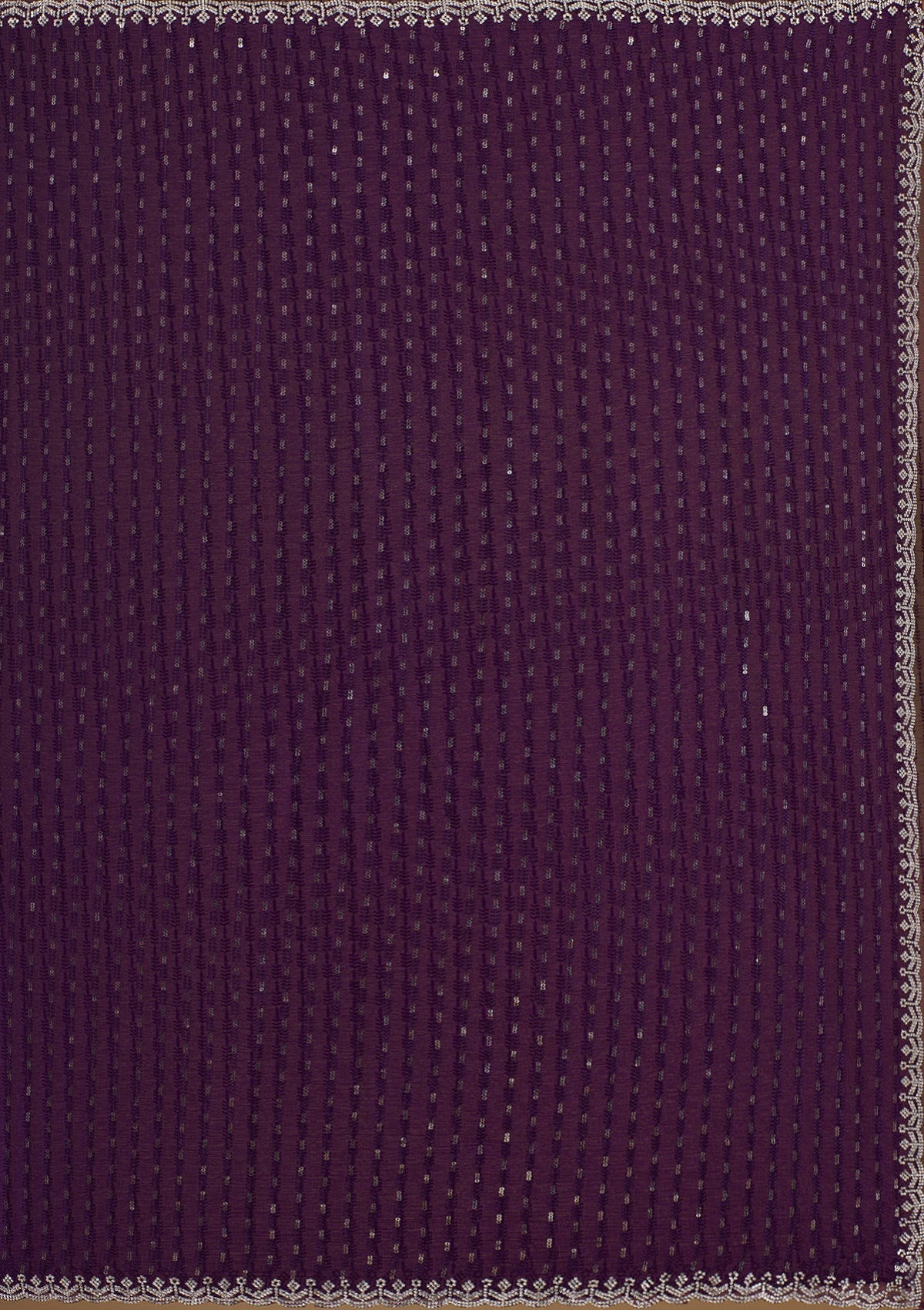 Purple Stonework Georgette Saree