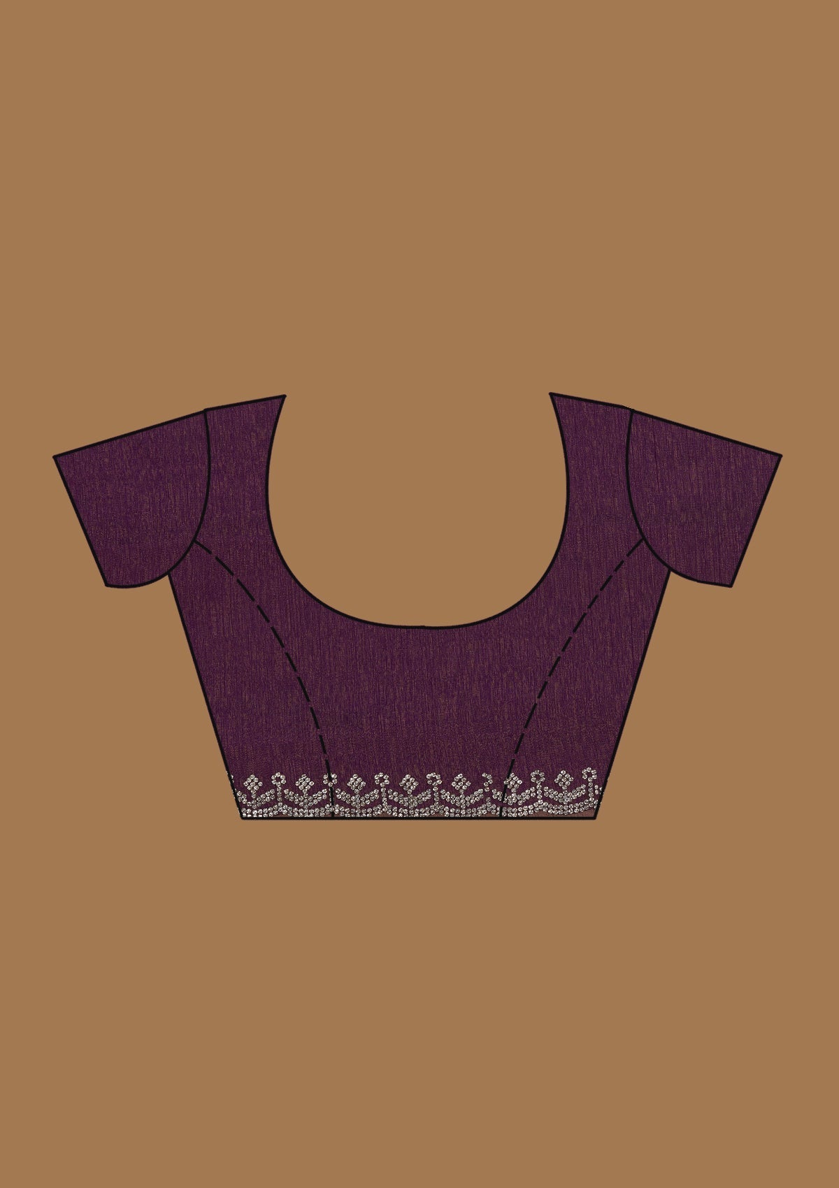 Purple Stonework Georgette Saree