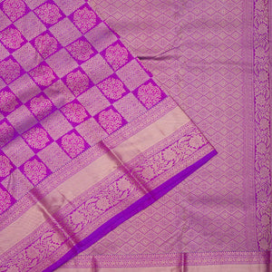 Purple Zariwork Pure Silk Saree