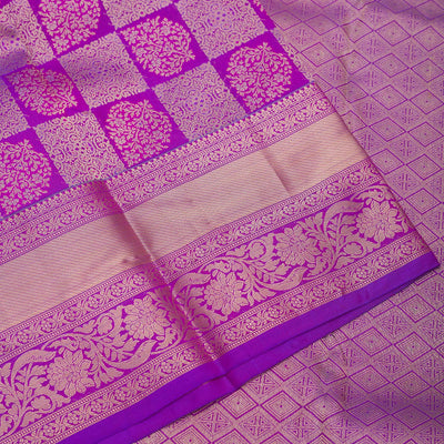 Purple Zariwork Pure Silk Saree