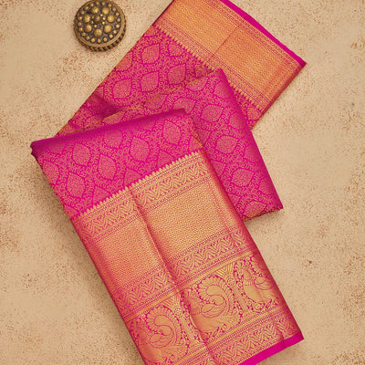 Purple Zariwork Pure Silk Saree