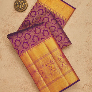 Purple Zariwork Pure Silk Saree