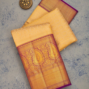 Purple Zariwork Pure Silk Saree