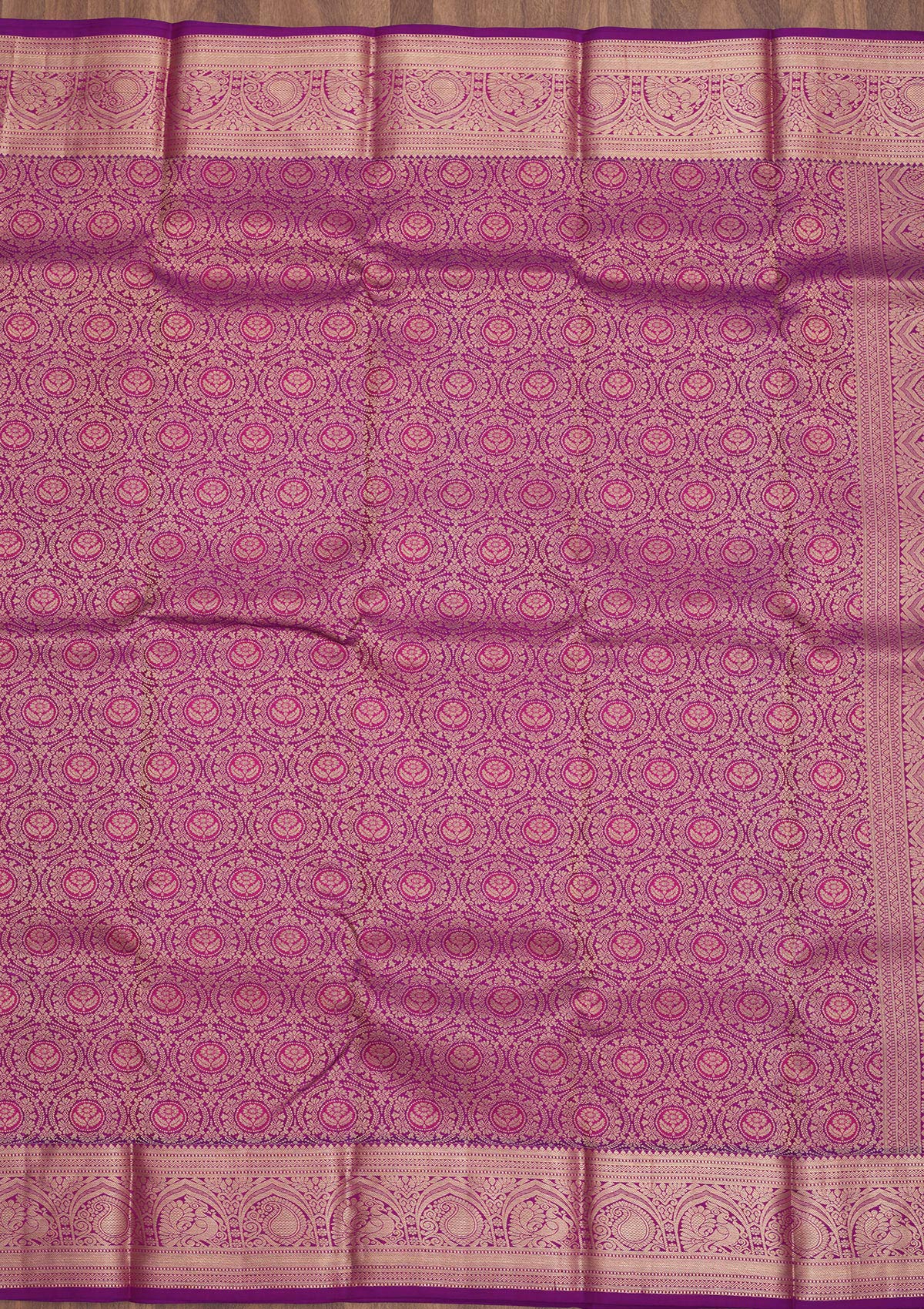 Purple Zariwork Pure Silk Saree