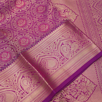 Purple Zariwork Pure Silk Saree