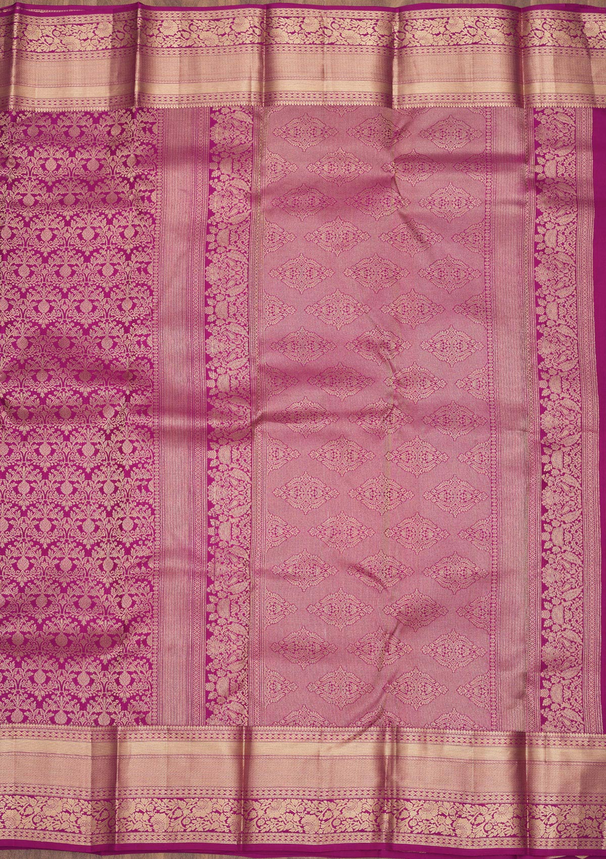Purple Zariwork Pure Silk Saree
