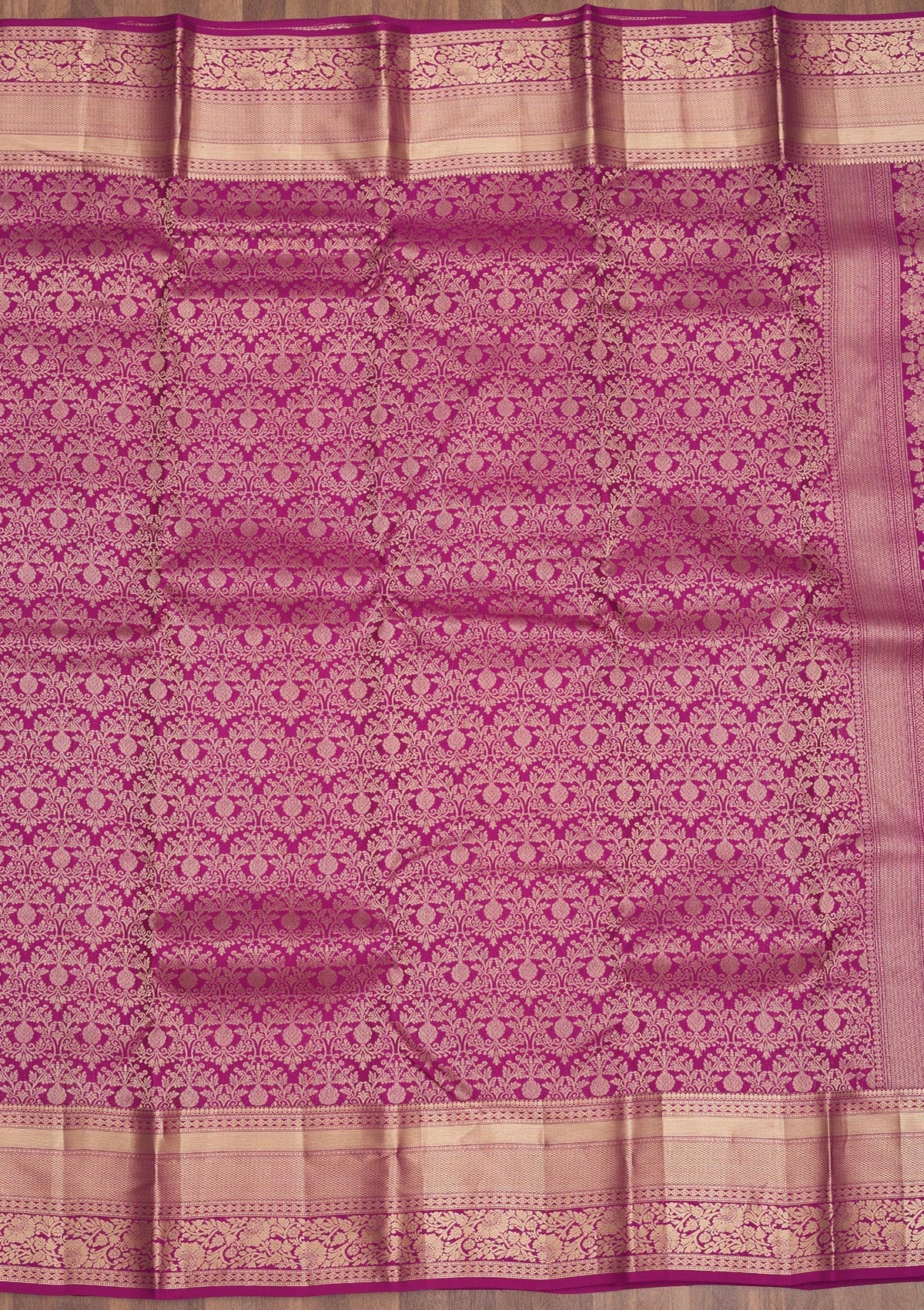 Purple Zariwork Pure Silk Saree