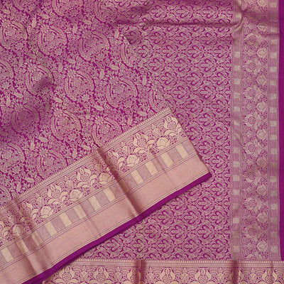 Purple Zariwork Pure Silk Saree