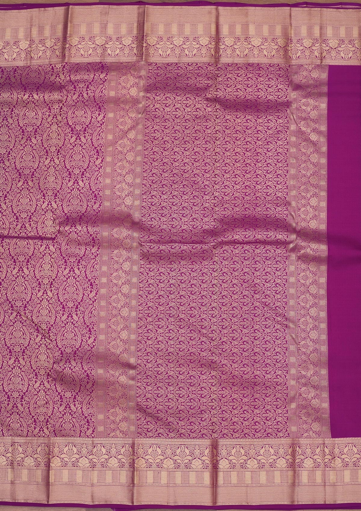 Purple Zariwork Pure Silk Saree
