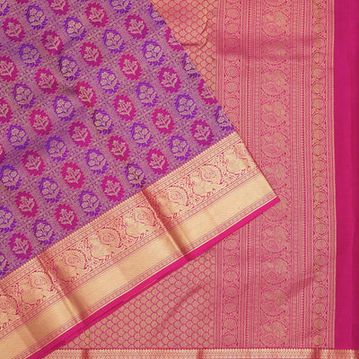 Purple Zariwork Pure Silk Saree