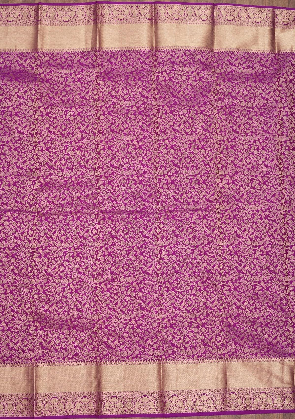 Purple Zariwork Pure Silk Saree
