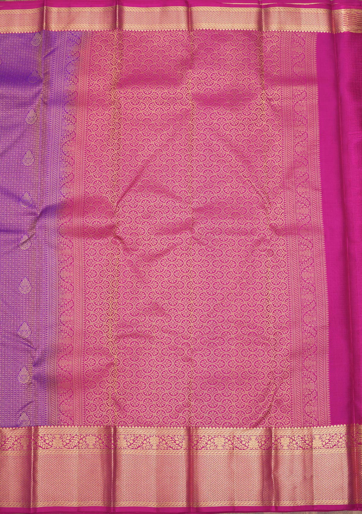 Purple Zariwork Pure Silk Saree