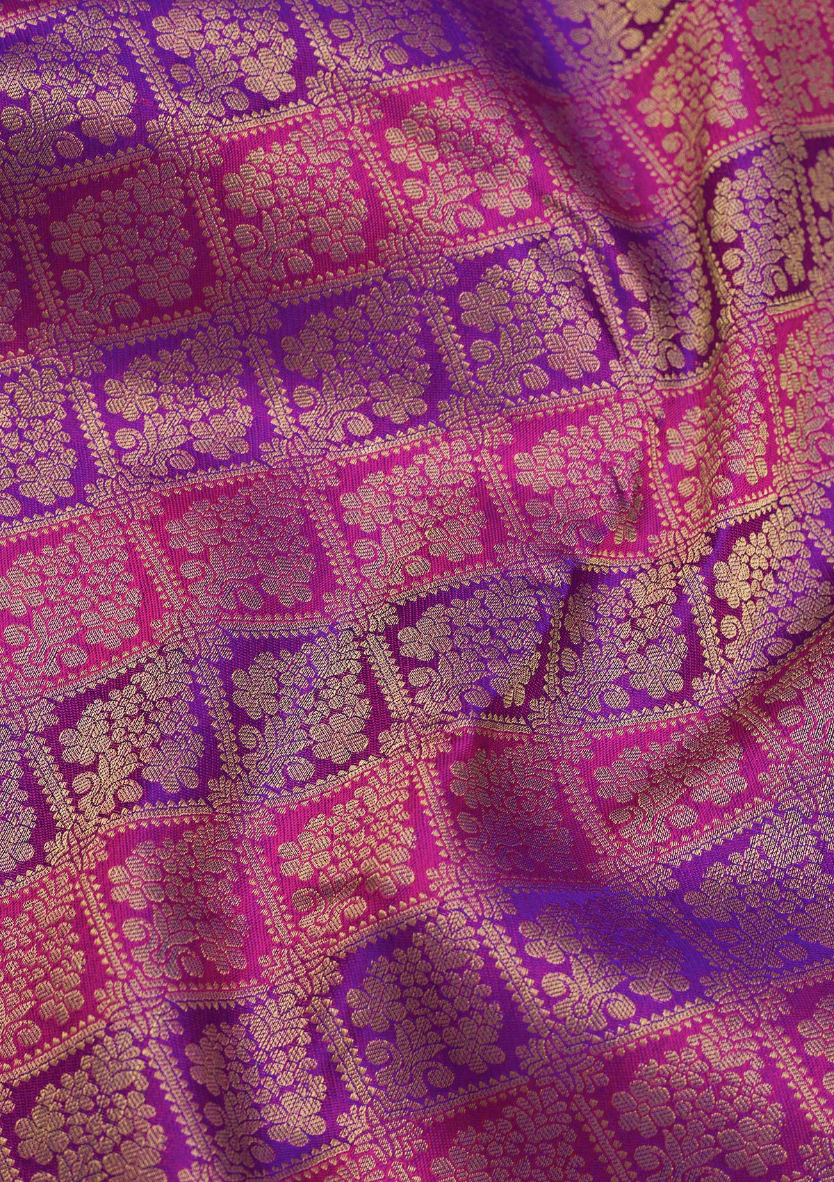 Purple Zariwork Pure Silk Saree