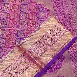 Purple Zariwork Pure Silk Saree