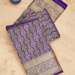 Purple Zariwork Pure Silk Saree