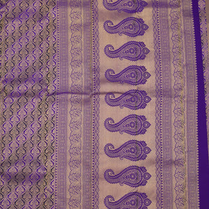 Purple Zariwork Pure Silk Saree