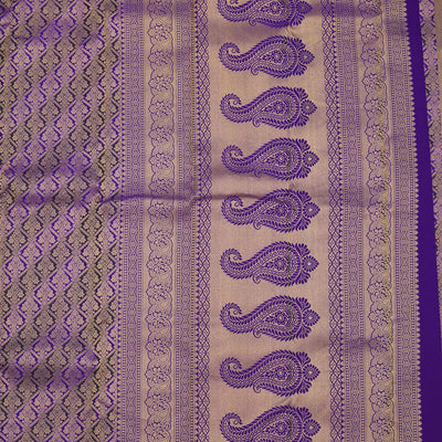 Purple Zariwork Pure Silk Saree