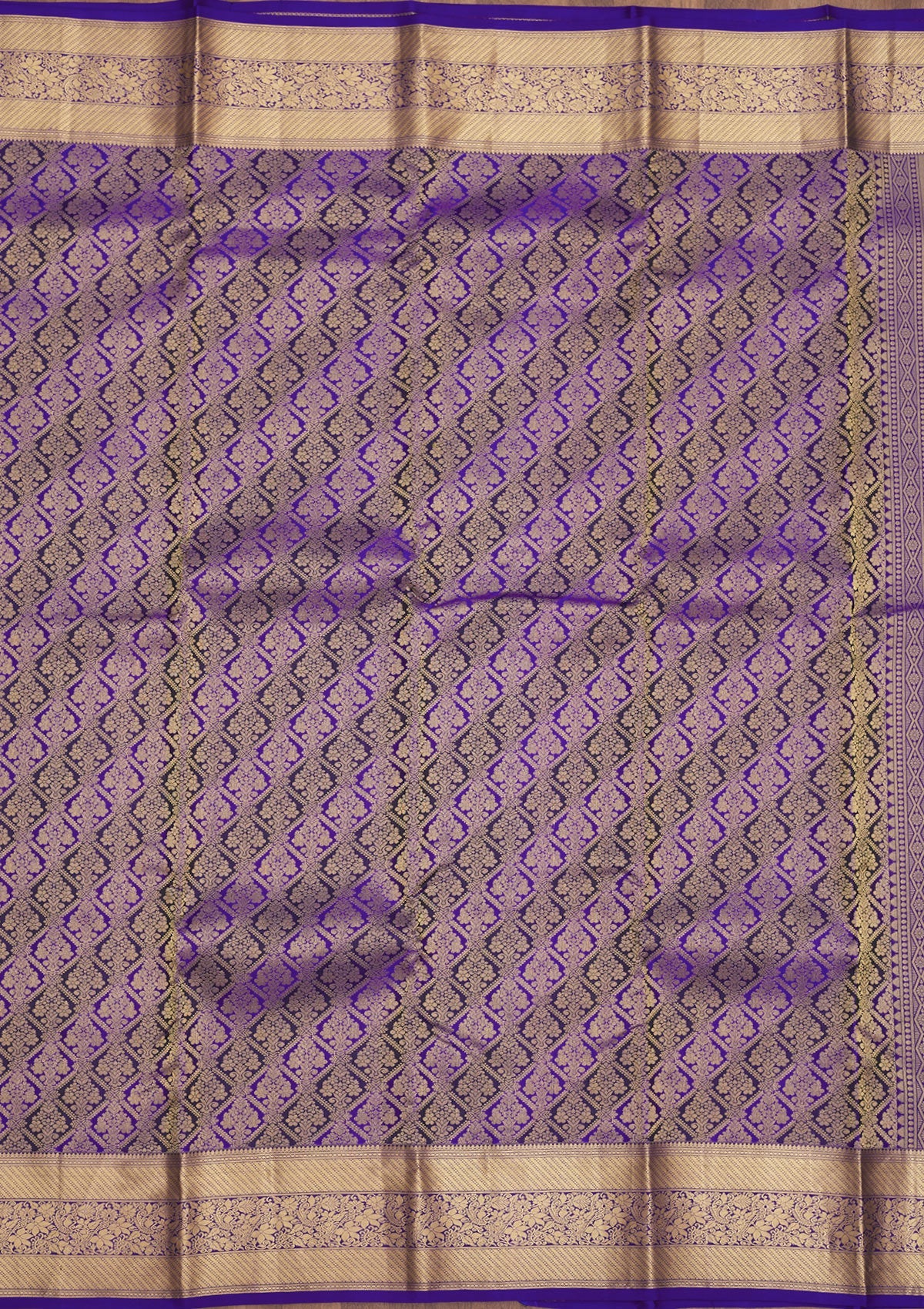 Purple Zariwork Pure Silk Saree