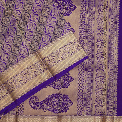 Purple Zariwork Pure Silk Saree