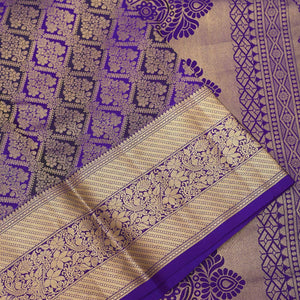 Purple Zariwork Pure Silk Saree