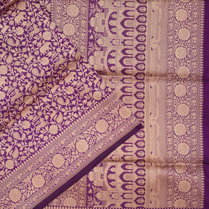 Purple Zariwork Pure Silk Saree