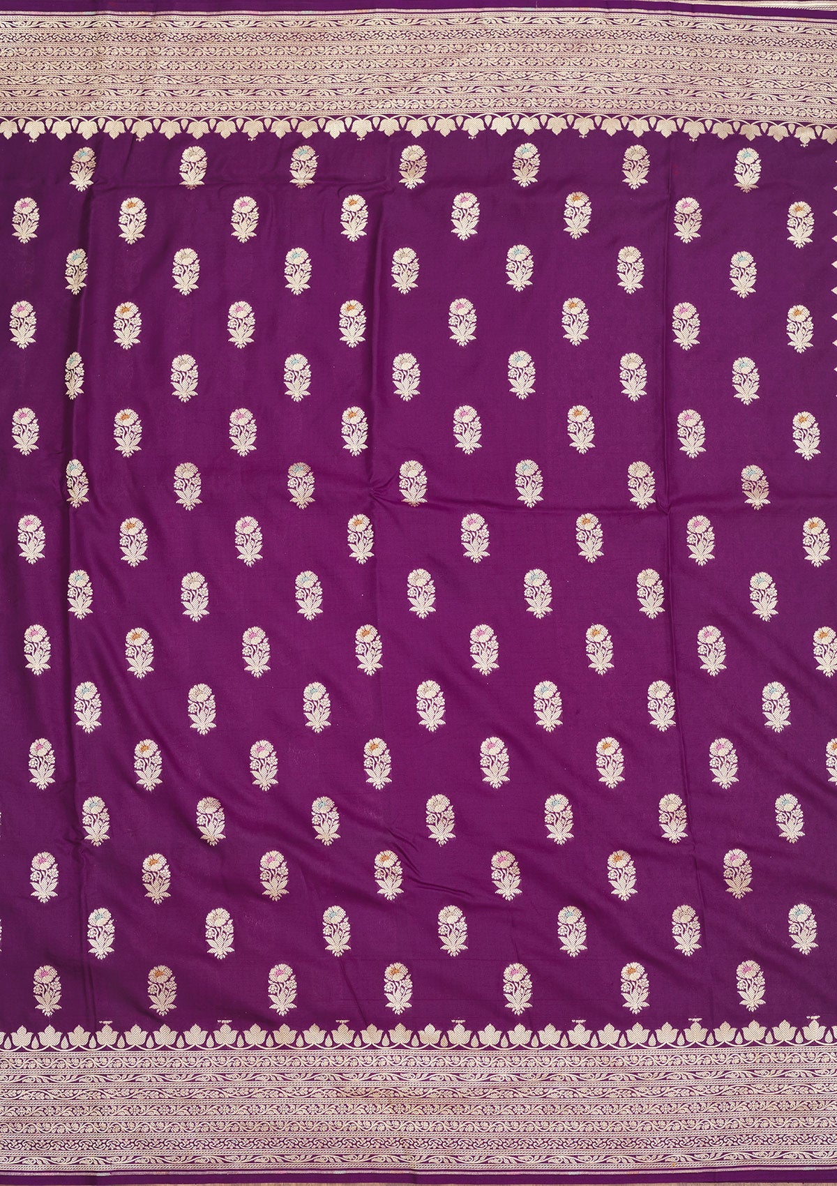 Purple Zariwork Pure Silk Saree