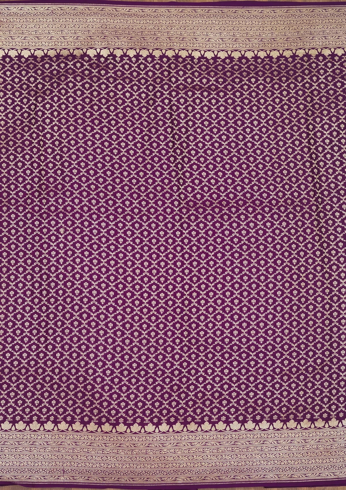 Purple Zariwork Pure Silk Saree