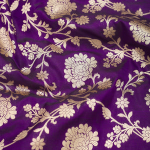 Purple Zariwork Pure Silk Saree
