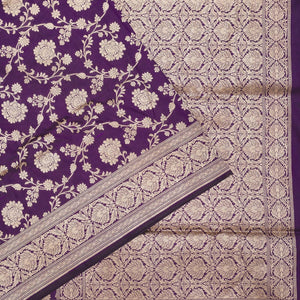 Purple Zariwork Pure Silk Saree