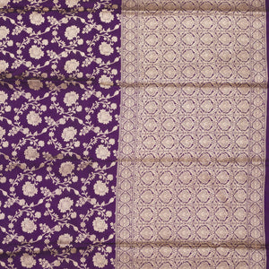 Purple Zariwork Pure Silk Saree