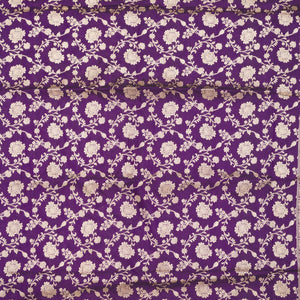 Purple Zariwork Pure Silk Saree