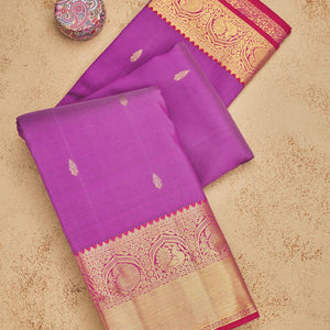 Purple Zariwork Pure Silk Saree