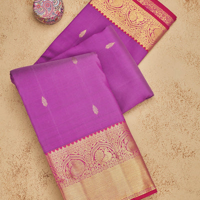 Purple Zariwork Pure Silk Saree