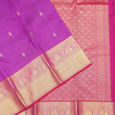 Purple Zariwork Pure Silk Saree